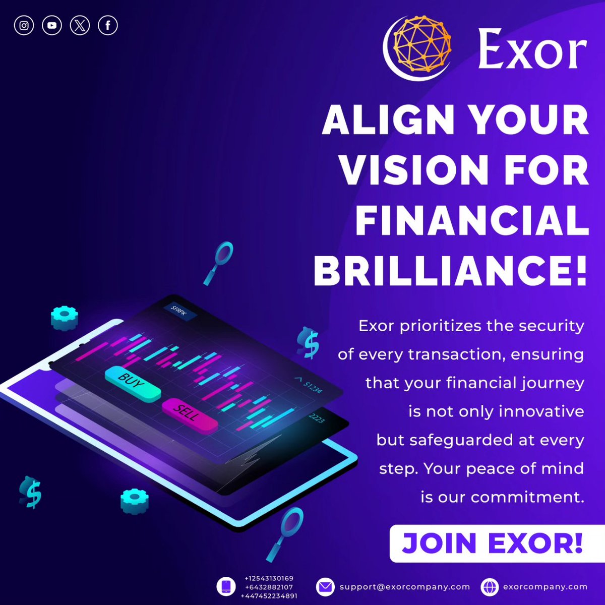 CompanyExor's tweet photo. #ExorSecurity #FinancialPeace #InnovationWithSafeguard #TrustedTransactions #SecureFinancialJourney https://t.co/xs6b5Byomh