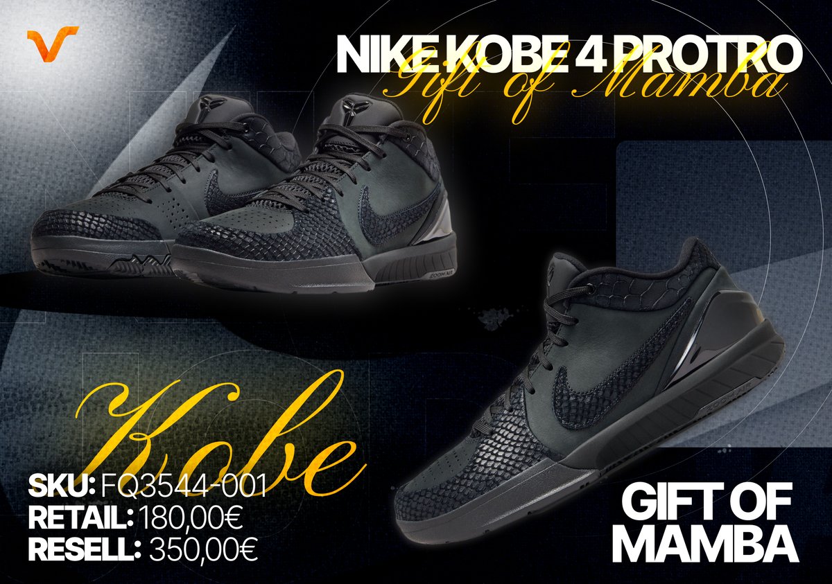 Nike Kobe 4 Protro "Gift of Mamba"

Release: 27.12.2023

2900 Paare🥷