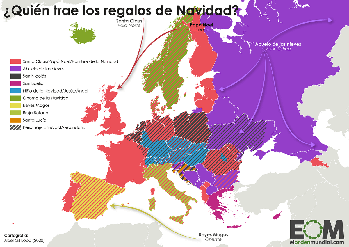 jaguimera's tweet photo. Mapa d'on els Reis d'Orient porten els regals. Que cadascú tregui les conclusions que consideri adients. https://t.co/bDSlseWE8c