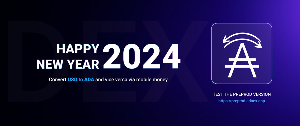 adaexchangeapp's tweet photo. Wishing you a prosperous 2024 from https://t.co/71yr3wxOoJ! 🚀✨ May this year bring further advancements in @Cardano, #Web3, #DEX, and our collective journey with @adaexchangeapp.
💙Grateful for your unwavering support. Onwards to new heights! 🌐 #Adaexapp $DexUp https://t.co/jsOSddl5Tq