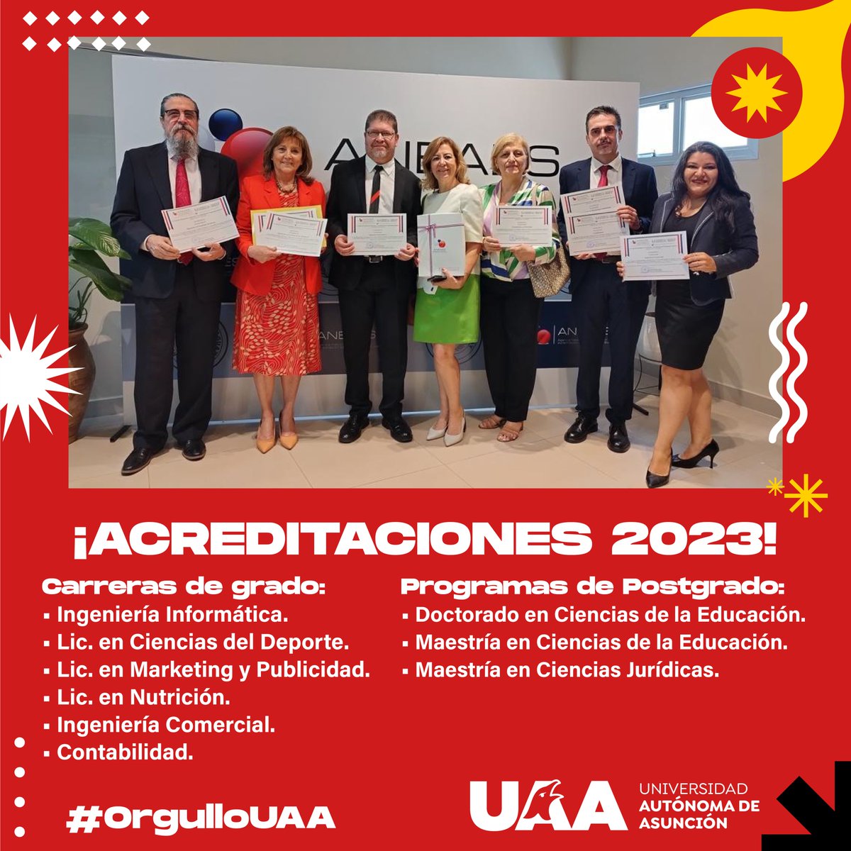 uaapy's tweet photo. Este logro nos enorgullece y continuaremos trabajando para ofrecer programas educativos de alta calidad que satisfagan las demandas de la sociedad y contribuyan al desarrollo sostenible del país. 🇵🇾✨
#OrgulloUAA #UaaPy #Paraguay https://t.co/QwcPPdFBPm