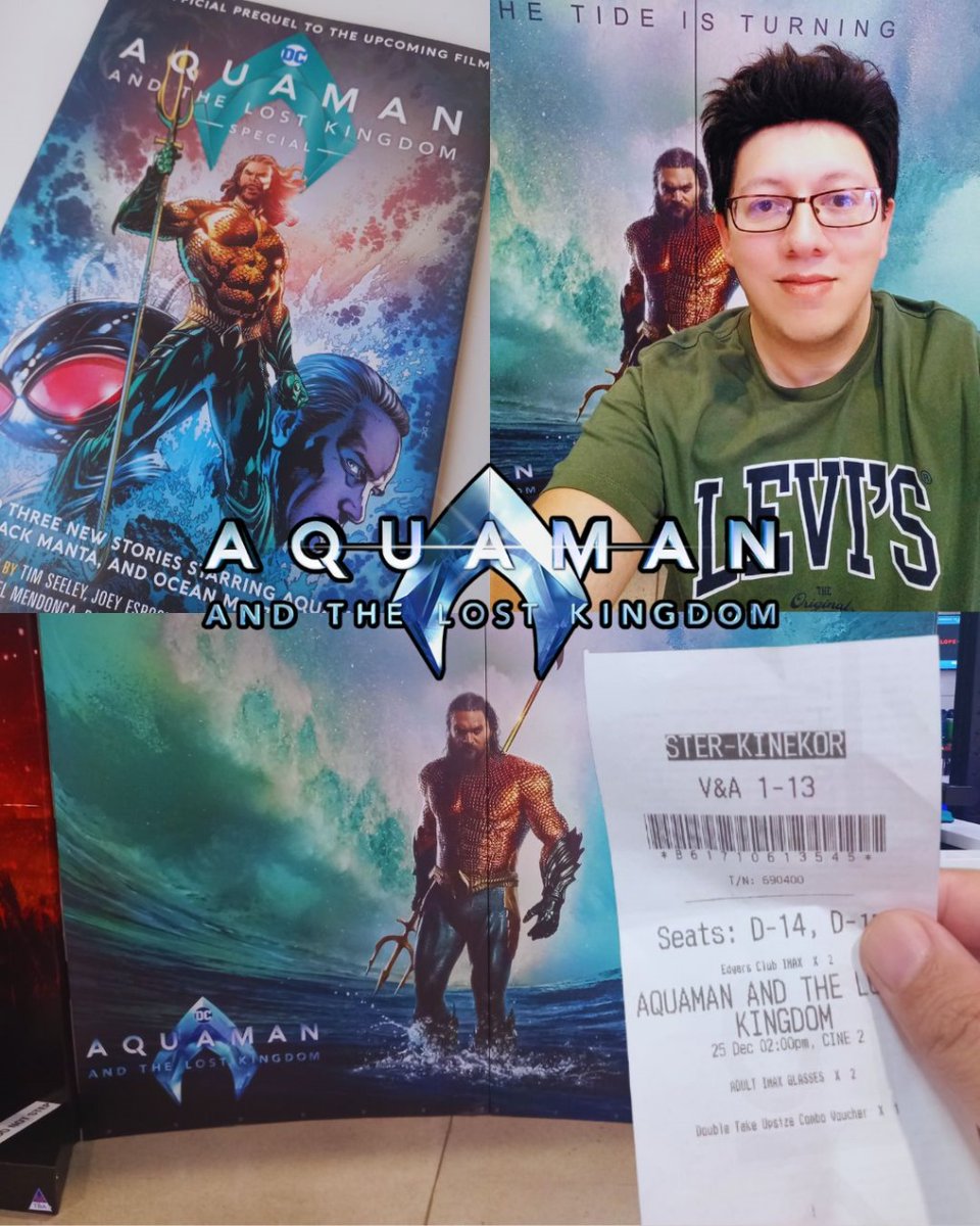 It was fun to watch Aquaman and The Lost Kingdom in Imax 3D, especially since I saw the first one in Imax too five years ago 🤗. The visuals were stunning. I also got a comic book at the Imax screening, which was a nice bonus 🤗 #Aquaman2 #IMAX #sterkinekor #FilmedForImax