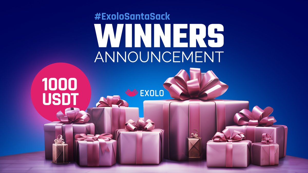Exolo_official's tweet photo. 1/2
π ANNOUNCING WINNERS OF THE #ExoloSantaSack Trading Bonus π΅π²
All winners have 24h to submit their UID via Direct message to @Exolo_Official to receive their prize!π°
Winner accounts can utilize their winnings until December 31st.
π Congratulations to the top 3 winners with the most accurate predictions and winning a share of 500 $USDT ππ°
1st place: @Quitbaby21
2nd place: @Kikilbakarenak
3rd place: @Sohag9944