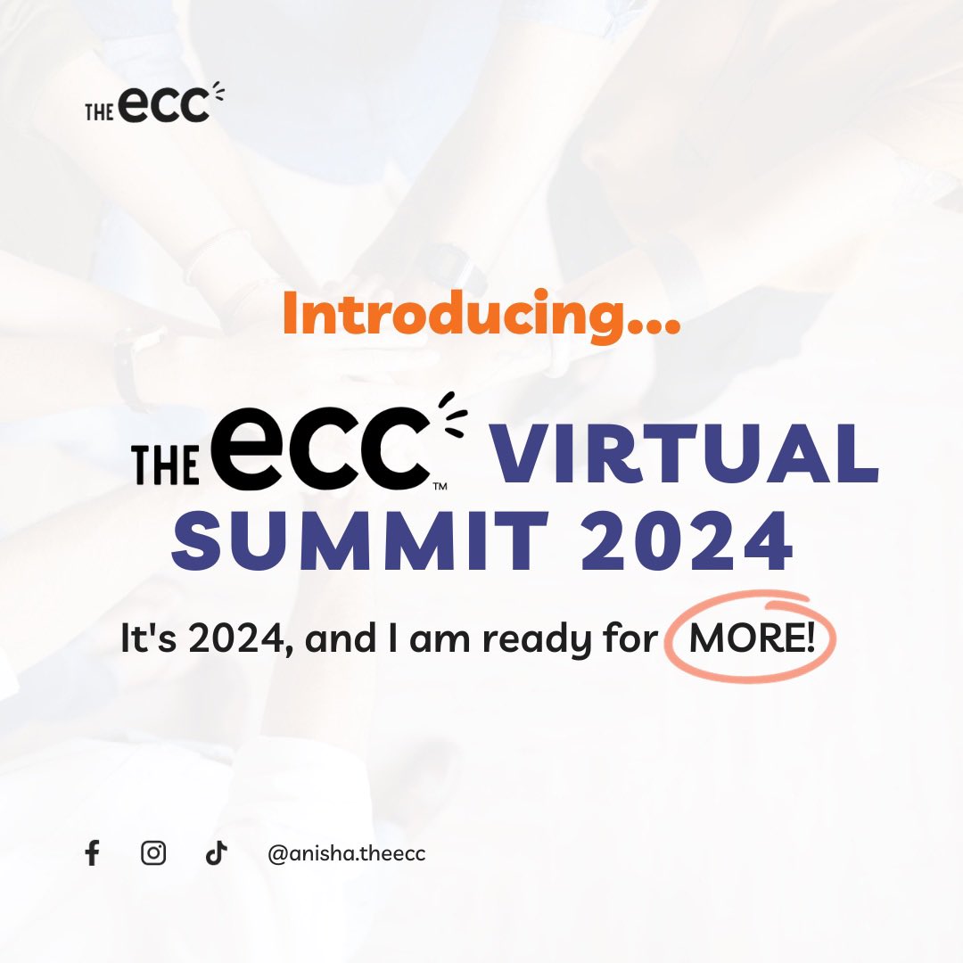 Ready to press restart?!

Join us at the ECC Virtual Summit 2024 - "It's 2024, I'm Ready for More!" 🚀🎉

📅 Save the Date: Jan 11th - Jan 13th 2024
🎟️ FREE online summit (VIP Options available)
🔥 Limited spots left – Click here to secure your seat: eventbrite.ca/e/the-ecc-virt…