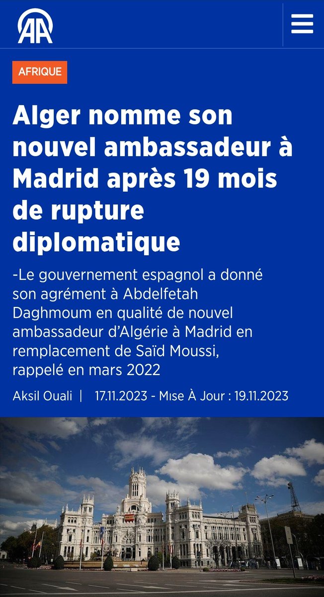 SaladeRokma's tweet photo. @antiayacha Pas mal photo shop . Ambassadeur algérien retourner à Paris et Madrid, où est le nif https://t.co/3S9mAyUVvq