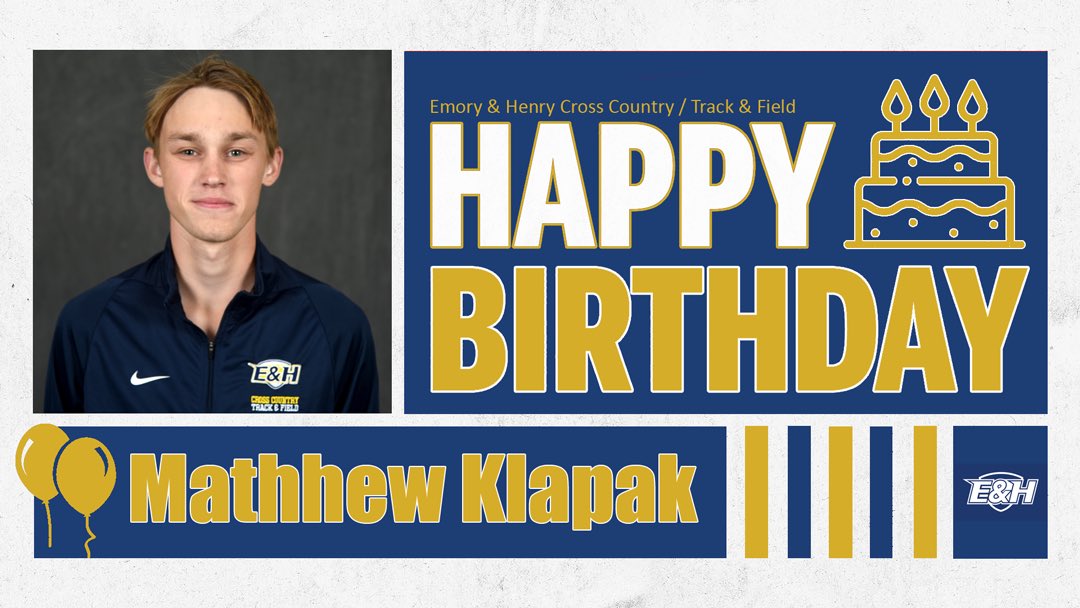 EmoryHenry_XCTF's tweet photo. Today, December 26th, Matthew Klapak celebrates his birthday. Happy Yourday, Matt ππ
#GoWasps | #StingersUp | #BlueCollarGoldStandard | #EHCXCTF | #HappyBirthday https://t.co/hDev7T3Kvn