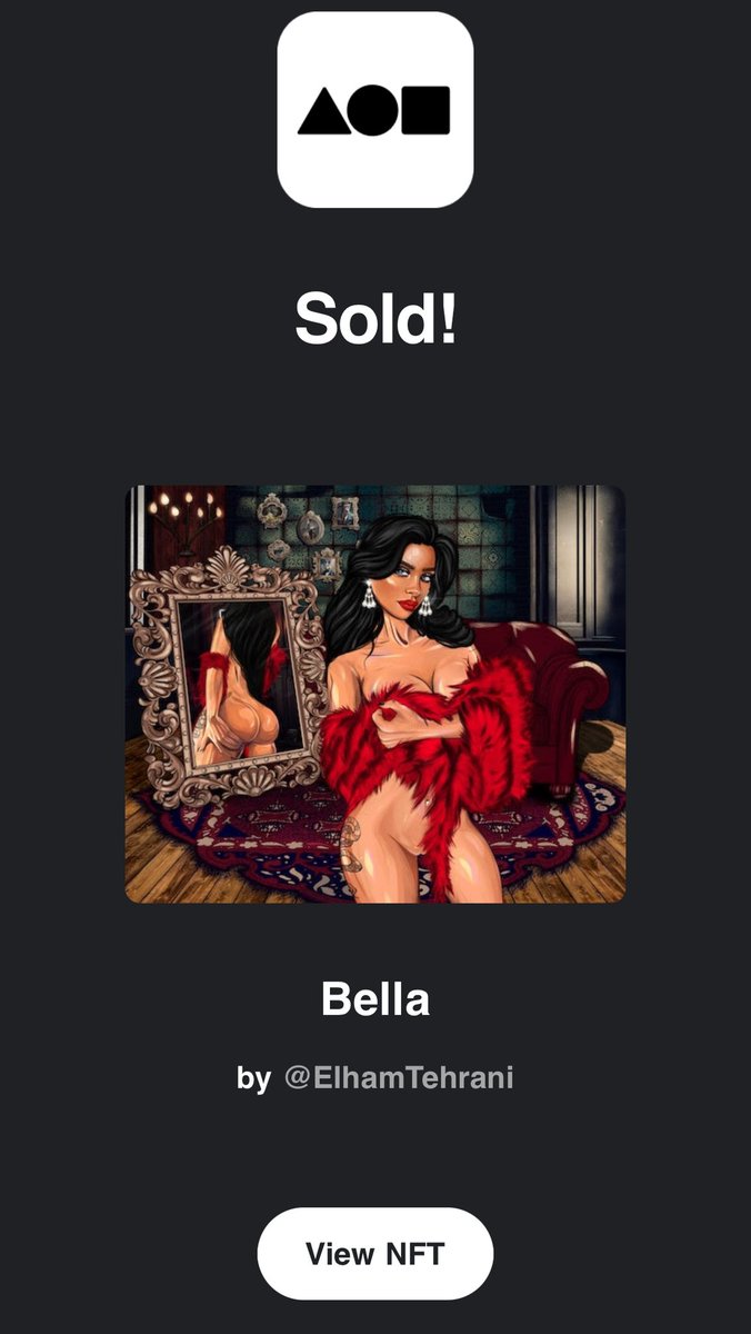 Omg 😍

Sold 🔥

Such a wonderful surprise 🥰

Dear Ameen 🥹<a href="/ameensol/">Ameen Soleimani</a> a million thanks dear for collecting and supporting my art ♥️
thank you so much for your kindness heart♥️
You gave me the best gift 🎁 
Merry Christmas 🎄 

Respect legend 🫡

⚜️
foundation.app/@ElhamTehrani/…