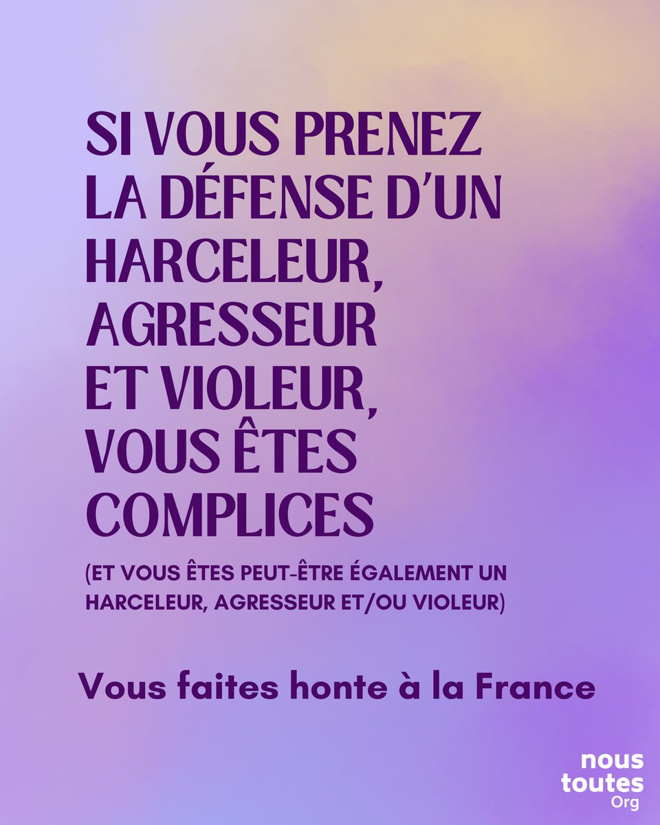 NousToutesOrg's tweet image. Vous n'avez pas seulement choisi de fermer les yeux, vous agissez CONTRE les victimes.

Vous faites honte à la France.