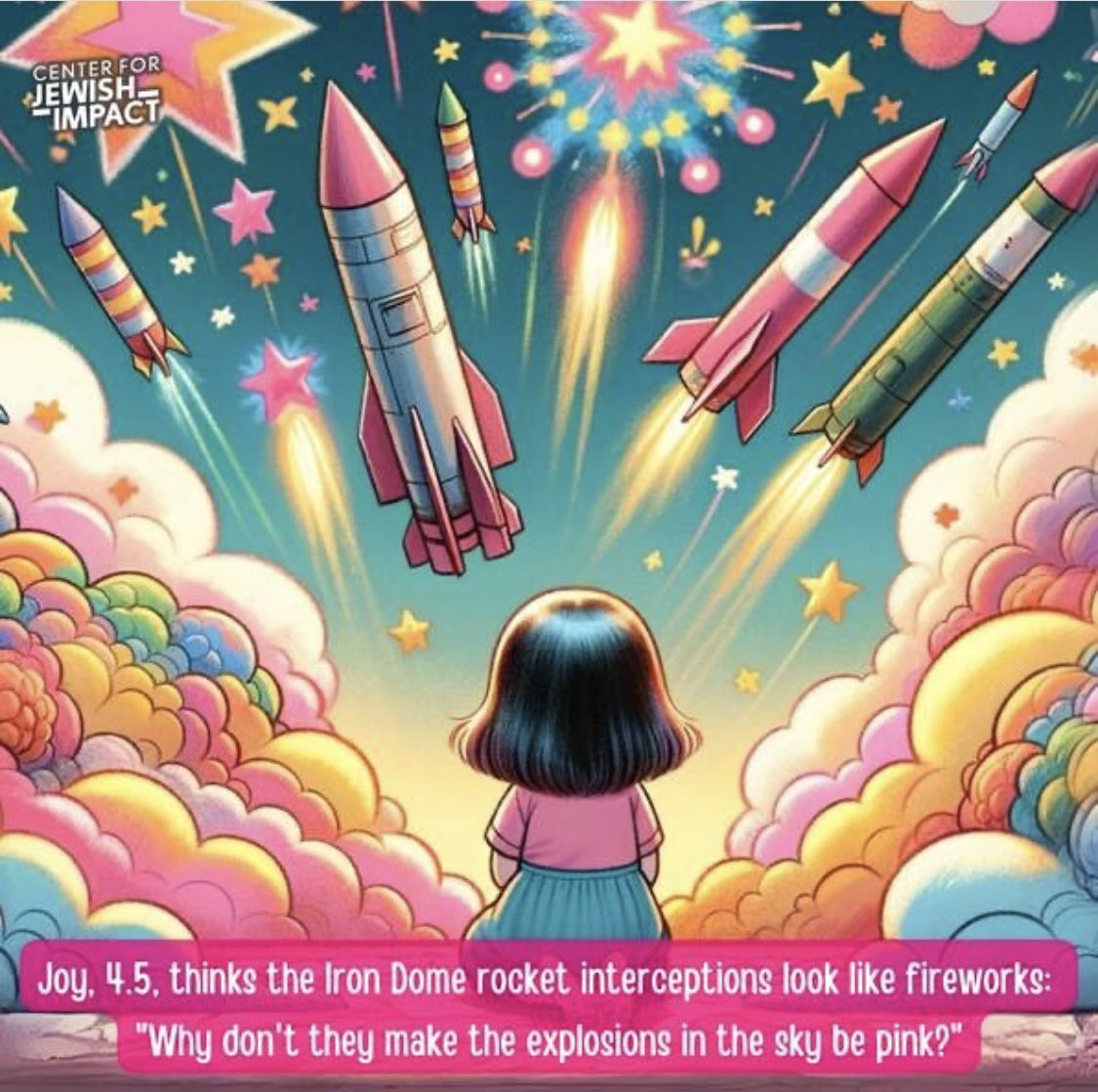 GabyLob's tweet photo. Joy cree que la Cupula de Hierro intercepta fuegos artificiales, y si bien se detiene en el tema del color, a muchos chicos chiquitos es eso lo que le decimos que hay en el cielo y hace ruido.
Complejo decirle que hay gente que quiere matarla por ser judía… 👇 https://t.co/VS5SajMhwN