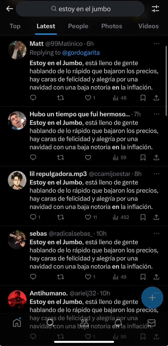 AgenciaElVigia's tweet image. Desde el oficialismo, lanzaron centeneres de trolls en redes sociales con el mismo mensaje, hablando sobre baja de precios y rostros de felicidad en los consumidores en las compras navideñas. Vía @riellodecba