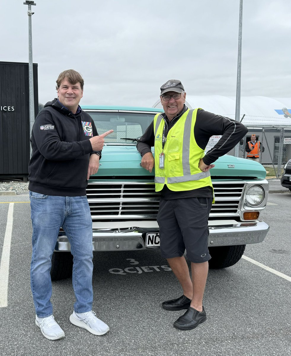 jimfarley98's tweet photo. Love meeting @Ford customers around the world. This is Tony Hill in Queenstown, NZ. He showed me his 1967 F-250 Camper Special built in San Jose, California in Sept 1966. He was lovely and his son owns a F-150 Lightning in Walnut Creek, CA. Just miles away from where his dad’s pickup truck was built!