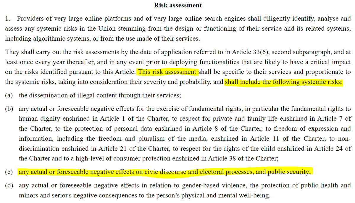 TijlDeBie's tweet photo. The concept of #thoughtcrime in Orwell's 1984 may be finding its way into EU regulations under the guise of #SystemicRisks.
The legal concept "systemic risks" has been around for a while in the finance/banking/insurance sector (cf. https://t.co/Tj7uKqZqjI).
New is its use to refer to "negative effects on civic discourse and election processes, and public security".
In this political meaning, it is a central concept in the #DSA #DigitalServicesAct (https://t.co/AyXUFQ67kV), which aims to suppress online freedom of expression that is deemed to pose 'systemic risks'.
Now, it also seems to be embraced in the near-final #EUAIAct draft (https://t.co/WjX2KSty3H), where General Purpose AI systems will be required to detect and mitigage such 'systemic risks'.
The conveniently-vague concept is vulnerable to abuse, to avert risks to the personal interests of the powers that be. Indeed, some incumbents will perceive a risk to their power as a systemic risk.
It should be noted that Mahatma Gandhi, Nelson Mandela, Lech Wałęsa,... also once posed 'systemic risks'.
Needless to add: I think it's a mistake to introduce this concept so centrally into #EU legislation.