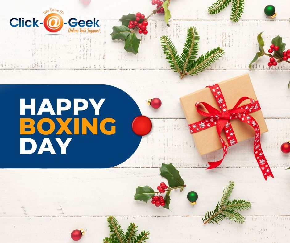 ClickAGeekTeam's tweet photo. Happy Boxing Day 💝🎁
🎄🎅May the spirit of giving extend beyond Boxing Day, filling your year with generosity and kindness. 🛒🎁
.
.
.
#MerryChristmas
#HappyHolidays
#ClickAGeek https://t.co/voVwK2hy0W