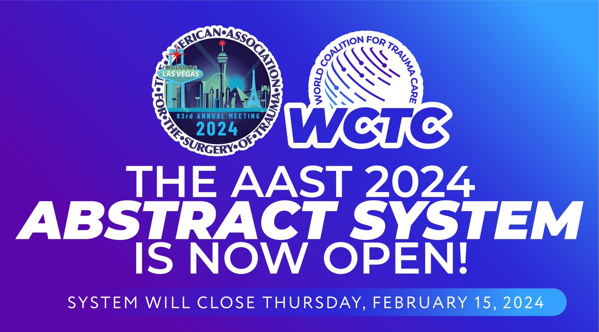 Calling researchers worldwide!🌐

Contribute to the global conversation in Acute Care Surgery by submitting your abstracts for the 83rd AAST Annual Meeting. 

Let's collaborate and advance the field together⬇️

aast.org/annual-meeting…