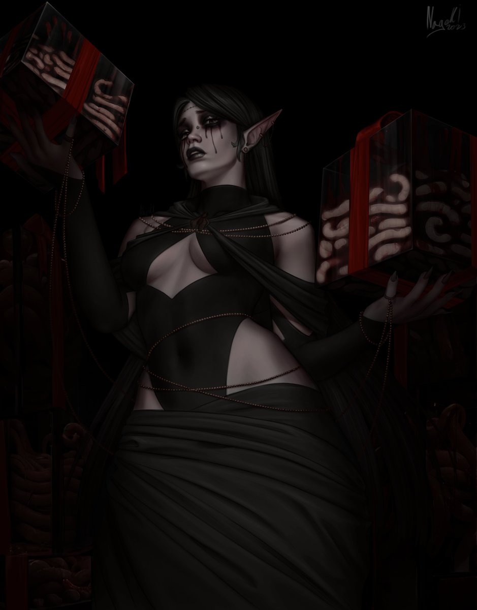 be careful, this is extremely not typical for this akkautna art, if you do not tolerate blood better not look!