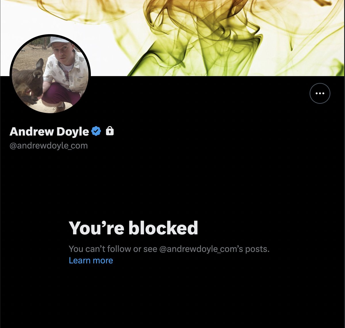 Just another gay blocked by @andrewdoyle_com