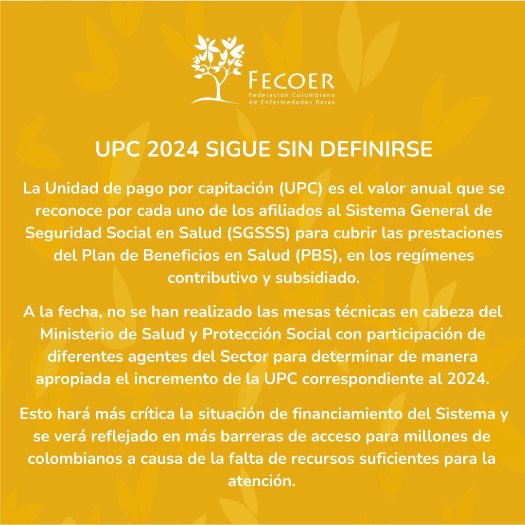 Fecoer's tweet photo. Alarmante que a la fecha no se hayan realizado las revisiones técnicas para determinar incremento de UPC 2024. Ministro @GA_Jaramillo, es imprescindible tomar las decisiones adecuadas y oportunas para la sostenibilidad del Sistema. La salud no sale a vacaciones. #ApagonDeLaSalud https://t.co/Tu8DXV05h8