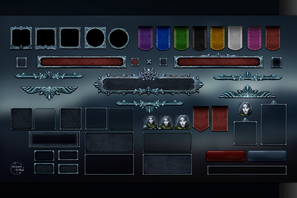MoonTribeStudio's tweet photo. Our Dark Fantasy UI pack has finally arrived on @AssetStore, and it's packing a spooky 50% launch discount!

https://t.co/hdcpLtJc8J

#gamedev #gameart #indiedev #indiegame #gameassets #madewithunity #unity3d https://t.co/6ix0mT05c9
