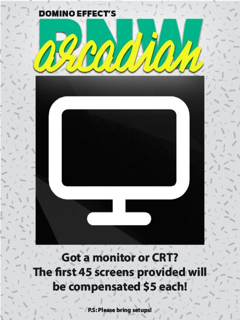 Plan on bringing a setup or monitor to the Arcadian this month? Please fill out our Setup form! Doing so will let us know how many setups we'll be working with. We'll compensate the first 45 monitors/CRTs provided.

LINK: forms.gle/QGL9bKs837mkEN…