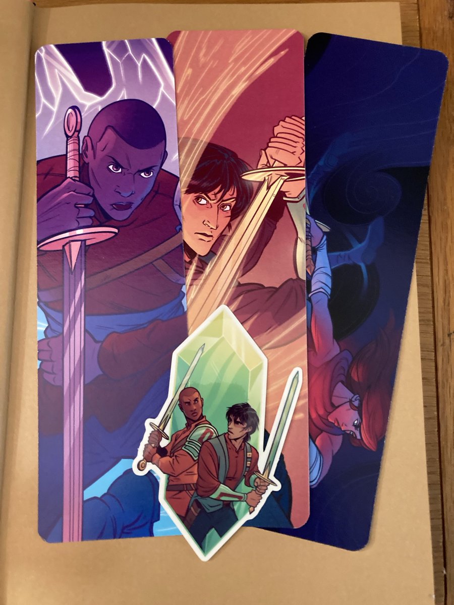 The first Ruination trade looks stunning! 😍 Plus you’ve got to love the double-sided bookmarks. Thank you so much for having me as part of this fantastical team, ⁦<a href="/DJArby/">RyanB - Ruination #1-9 on KS!</a>⁩, and I look forward to many more adventures! 💖