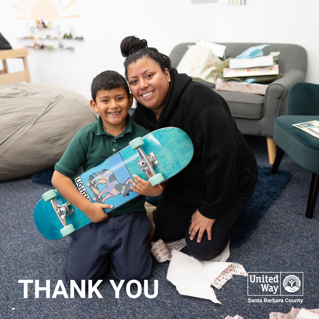 Thank you to everyone who participated in United Way's 2023 Holiday Gift Drive! Over 230 local children and their families had a brighter holiday season filled with special gifts to fulfill their needs and wishes. #UnitedWaySBC #GiftDrive #SantaBarbara