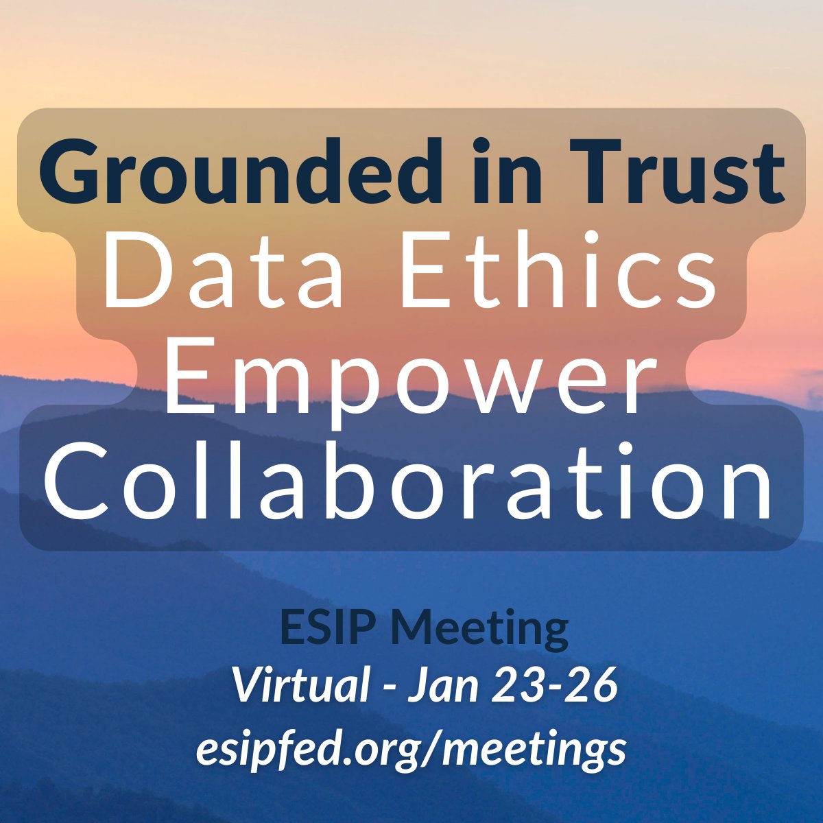 ESIPfed's tweet image. Happy New Year! Let&apos;s celebrate another year of collaboration in #EarthScienceData 🎉

In 2024, we explore &quot;Grounded in Trust: Data Ethics Empower Collaboration.&quot; Join us at the all-virtual ESIP Meeting to continue the conversation.