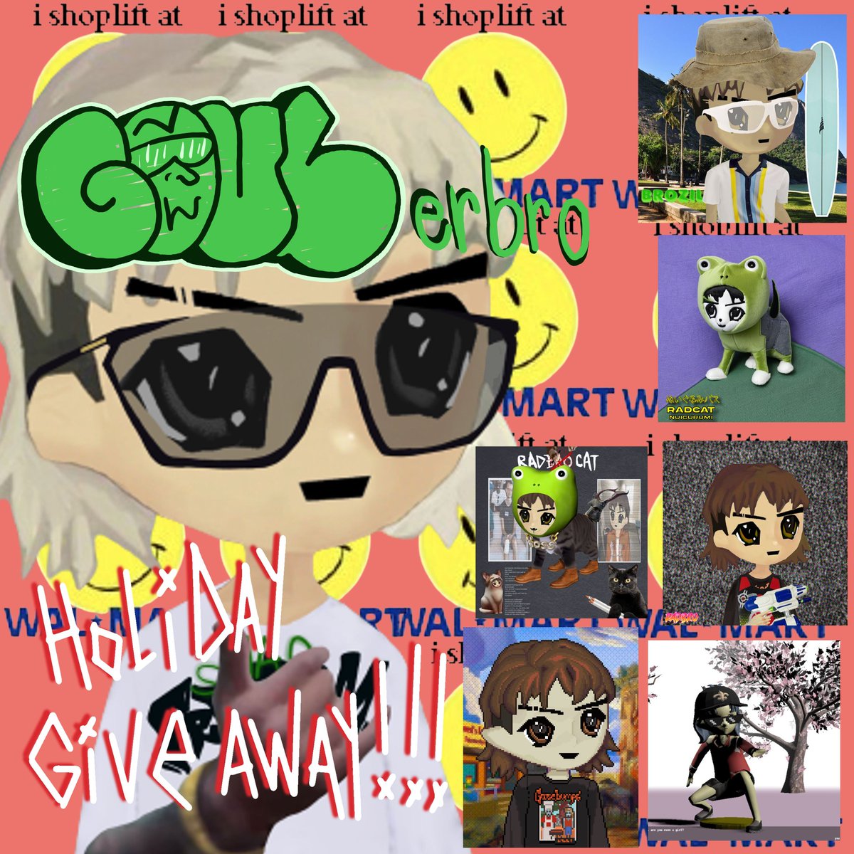 0xGouL's tweet photo. Alright so like i figured:

Like rt and tage 3 frinds

the Pixelbro, radcat, brozil and milady pockit giveaways will be eligble for all goulerbros,

The radbro giveaway, only more recently minted goulerbro,( #1000+) are eligible,

Radcat plushie giveaway will go to a gouler(my original collection)

(Sory for delay, plz mint more for more giveaways and share your affiliate link, ily <3,(more to come soon?!?!?!))
