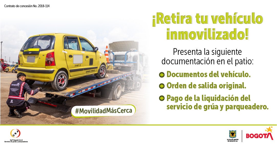 Presenta los documentos originales📃 y evita inconvenientes en el retiro de tu vehículo inmovilizado.🚗🏍️🚕 

Más información en movilidadbogota.gov.co
#MovilidadMásCerca