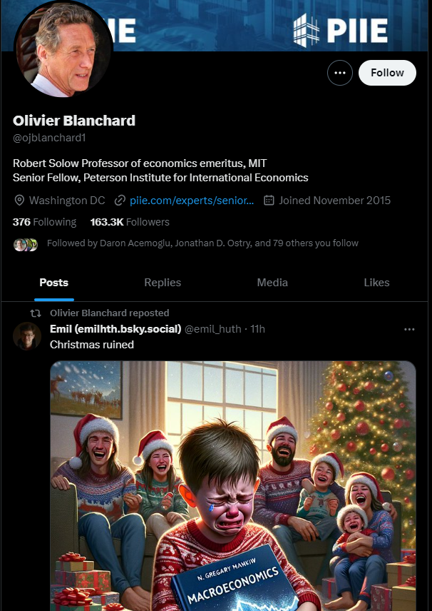I'm glad that <a href="/ojblanchard1/">Olivier Blanchard</a> appreciates my sense of humour