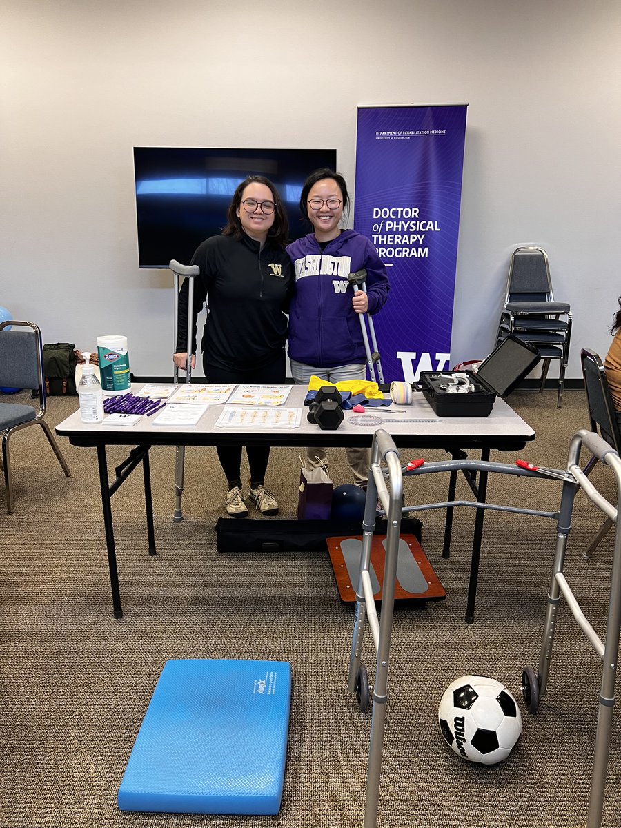 Second year DPT students, Nicole Smith and Sue Hue hosted a PT booth at a  "Doctor for a Day" event several weeks ago at Renton Technical College.  The event was hosted by UW Med students together with Spin Girls.