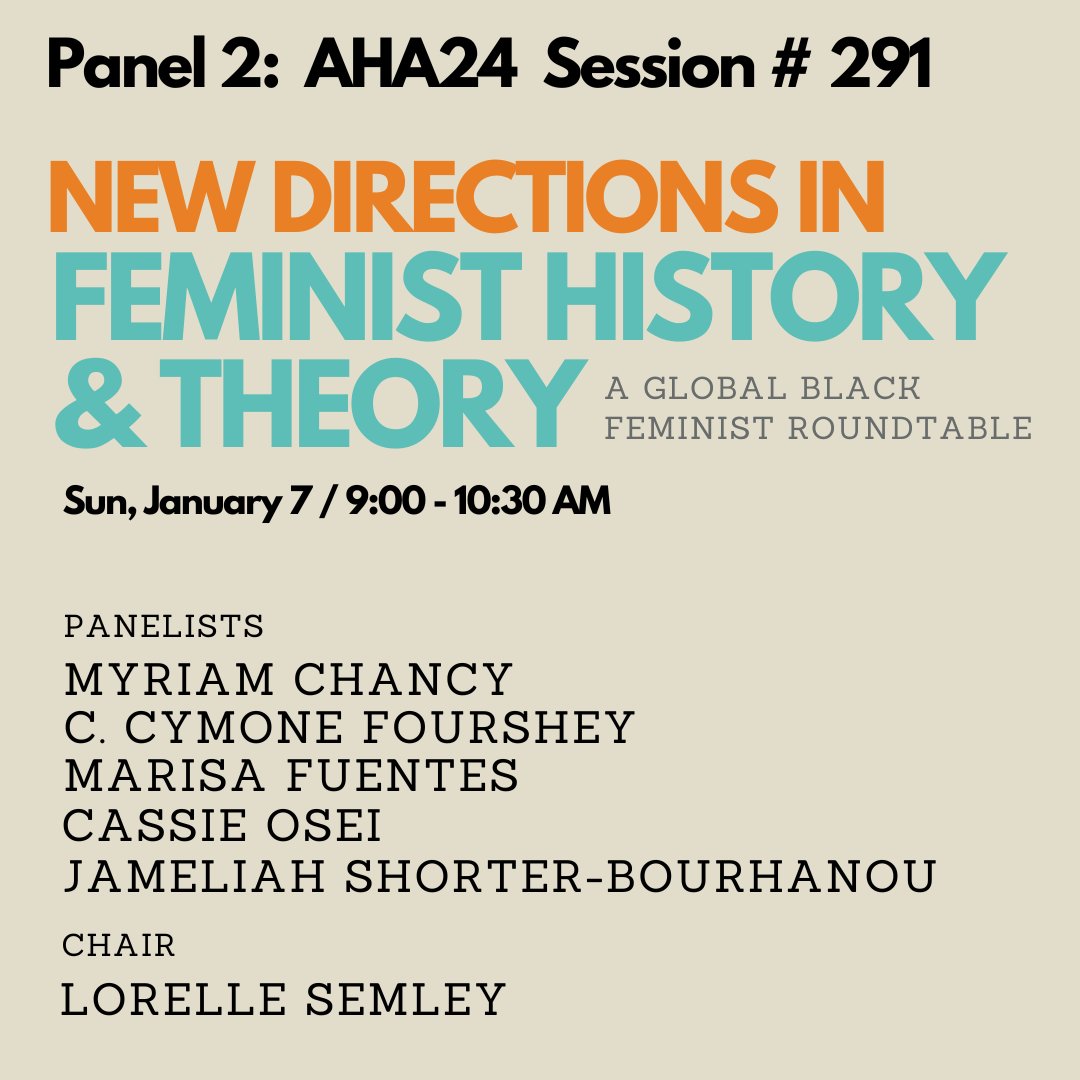 Planning to attend #AHA24? I am!

Interested in whether or not an analysis of modern Latin American history through the lens of white supremacy fits? Or how about a roundtable on Black feminist scholarship? 

I got you covered 👇👇👇
