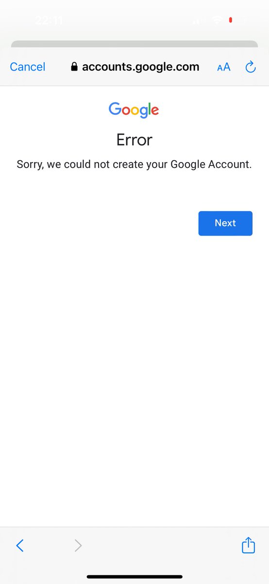 jessb1308's tweet photo. @Google why can’t I set up a child’s account? https://t.co/RqFZQqpUjl