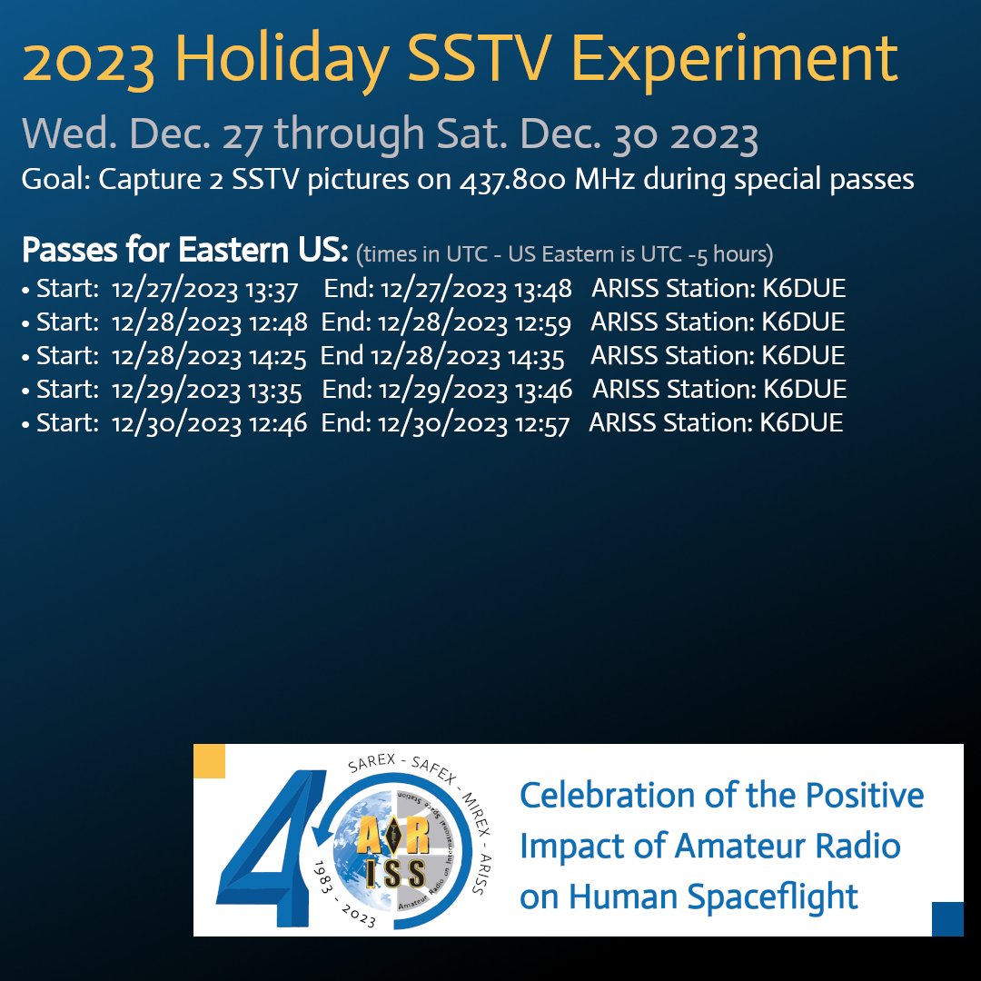 ARISS - Amateur Radio on the ISS tweet media