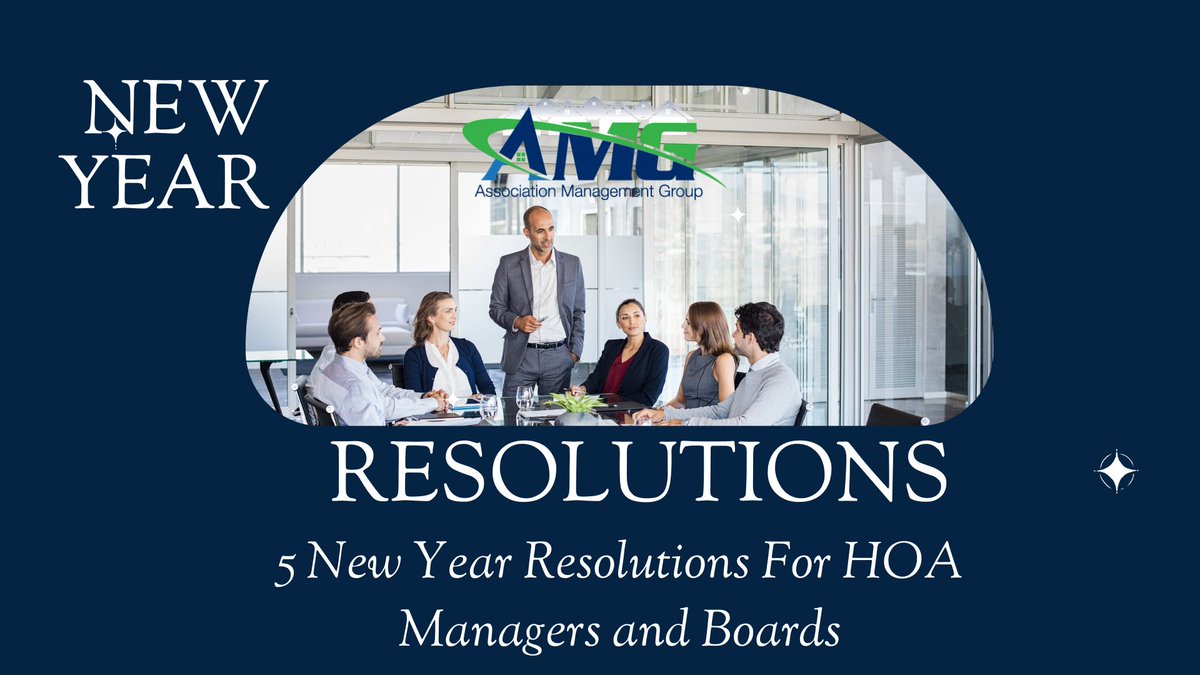 AMGWorld_HOA's tweet image. FROM THE AMG BLOG
5 New Year Resolutions For HOA Managers and Boards 
#HOA #HOAManagement #HOABoard #NewYearsResoluntions
   amgworld.com/blog/2023/12/2…