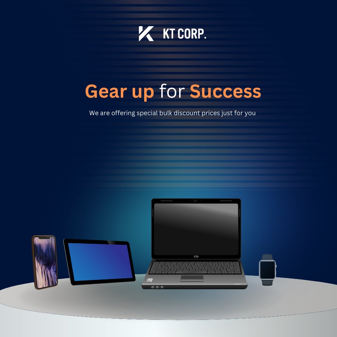 Gear up for Success in 2024 with KT Corp🚀🚀  Elevate your business with cutting-edge electronics. 💼✨

Visit ktcorpworldwide.com 

#NewYearTech #b2belectronics #2024Success #consumerelectronics #iPhonedistributor #TechPartnership #mobiledistribution #mexicotechweek