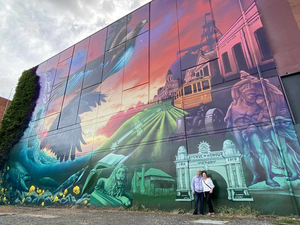 Spotted BALLARAT’S NEWEST MURAL!!! 🤩 It’s EPIC! On a HUGE wall in Field St (between Grenville St Nth and Camp St) and visible from the train line. This work is by street artist Chuck Mayfield and commissioned by Creative City Ballarat 🌟 @cityofballarat