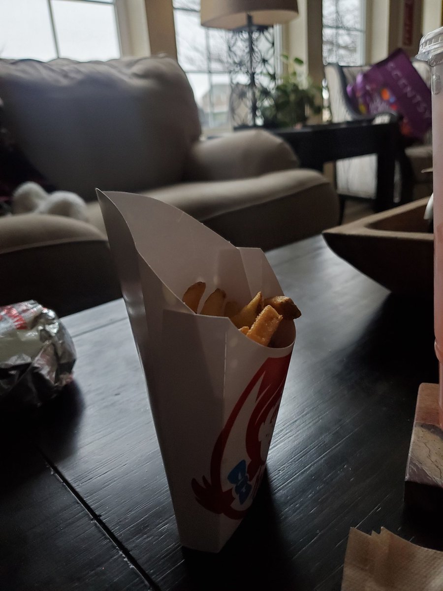 Greaser_Gus's tweet photo. this is a large fry? I've only eaten 3 fries outta the bag on my drive home. a large baconator combo cost me $15.61. can I at least get my money's worth? @Wendys https://t.co/tnuzdR1ftb