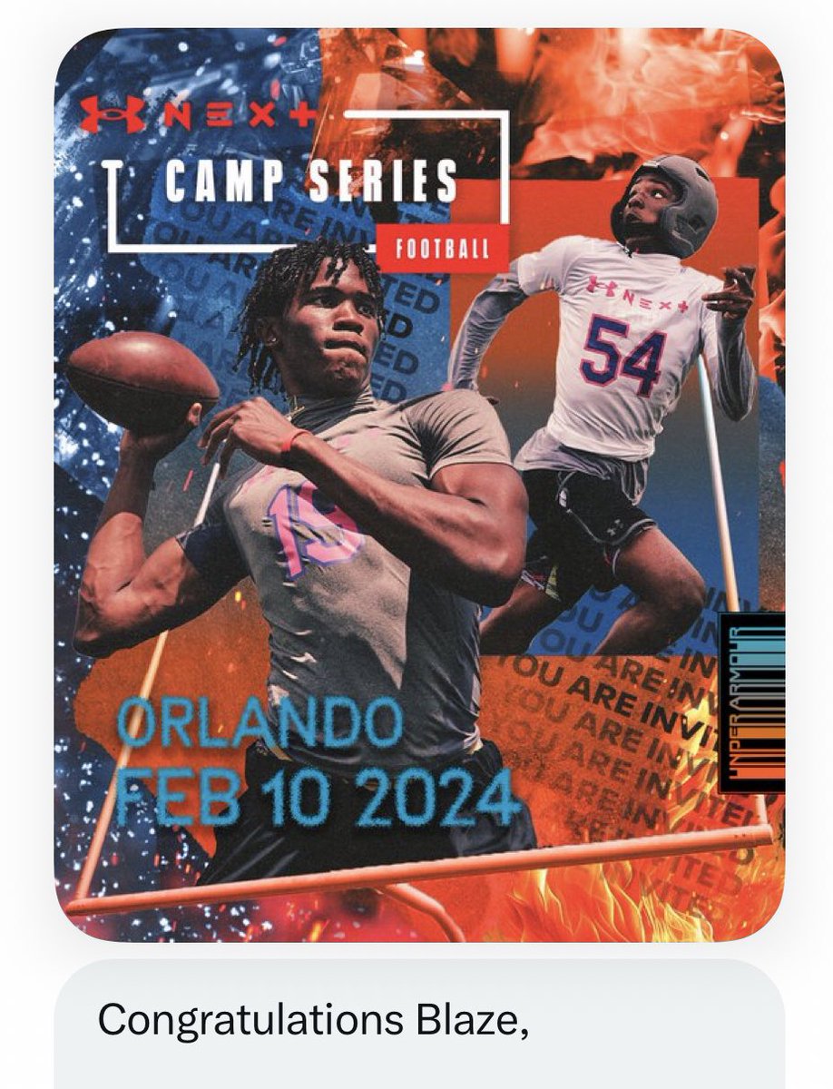 Starting 2024 off right, received my Under Armour camp invite #Lockin #UACamp #2030