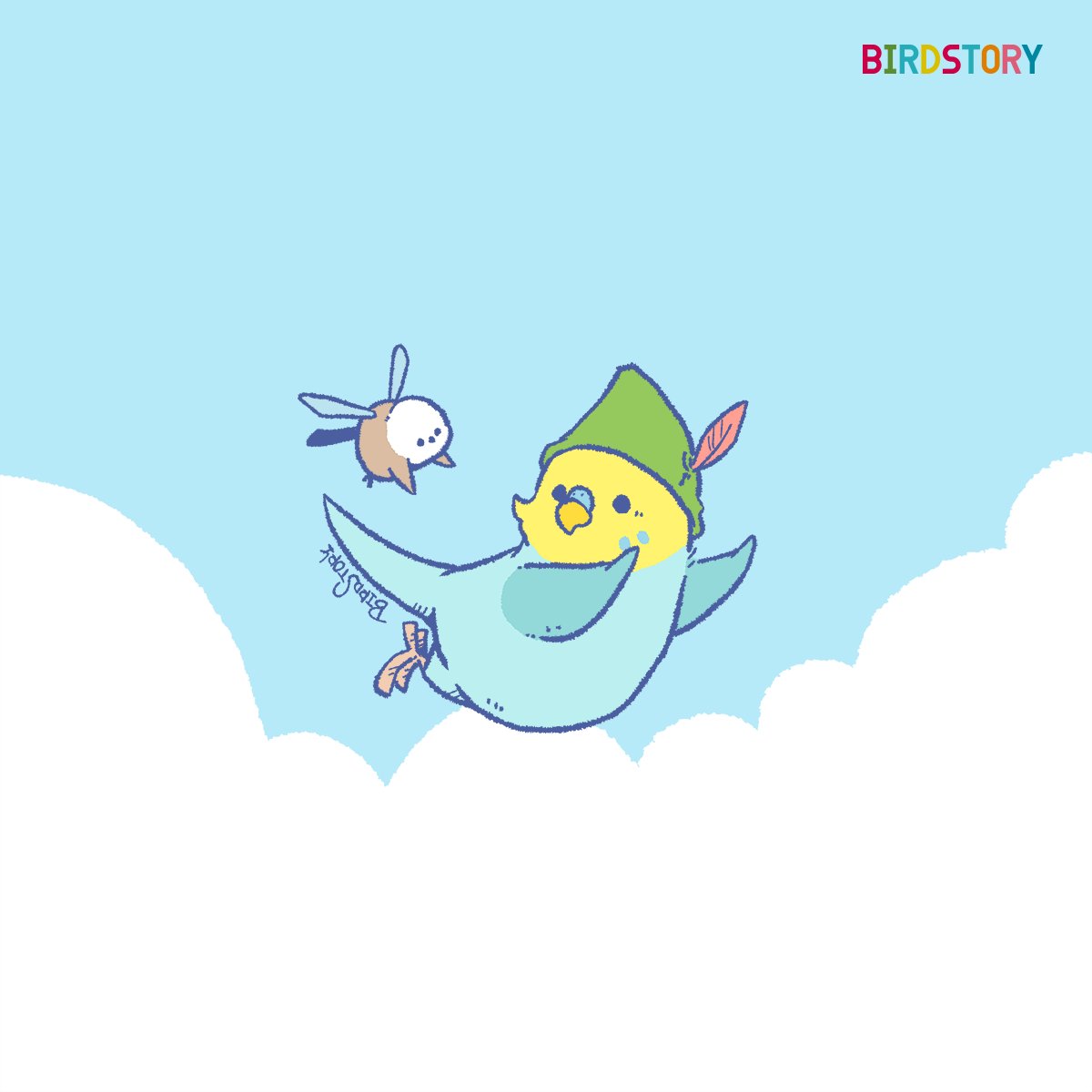 「おはようございます。 本日は12月27日、ピーターパンの日とのことです #BIR」|BIRDSTORYのイラスト