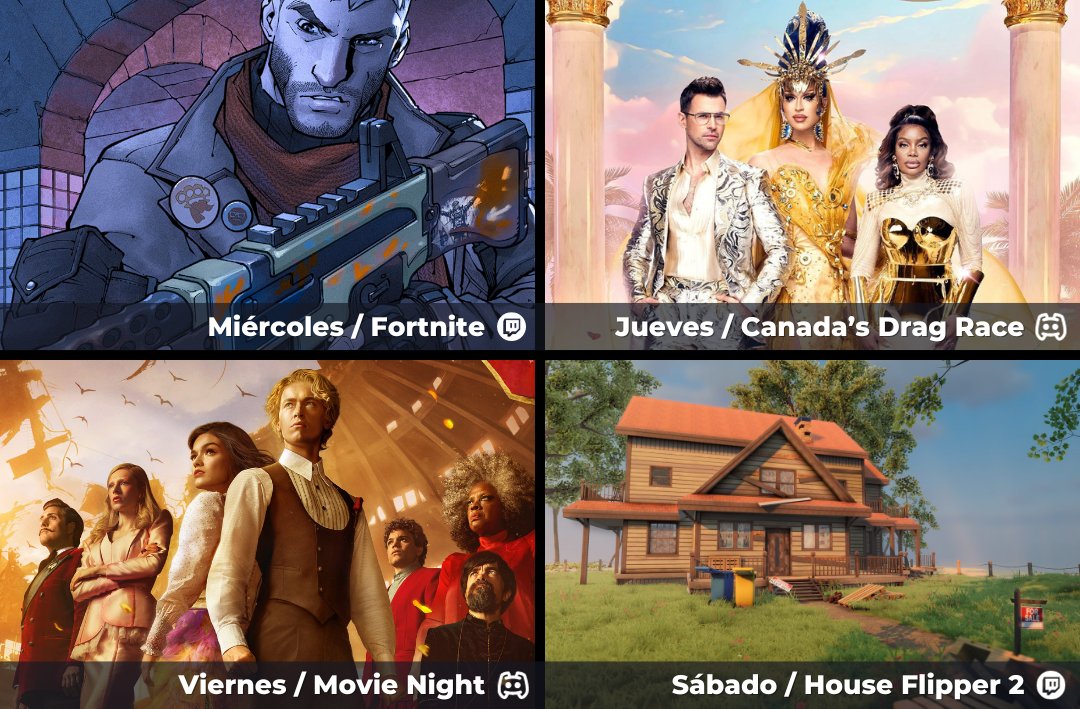 Programación de esta semana.

linktr.ee/charmedgaymes

#TwitchLGBT #TwitchLatAm #Gaymer #420friendly