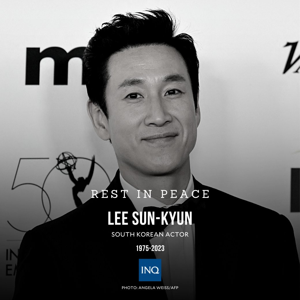 inquirerdotnet's tweet photo. South Korean actor Lee Sun-kyun, best known for his role in the Oscar-winning film “Parasite,” has died, according to Yonhap news agency.

Read the story here: https://t.co/BTcok4VQ1U https://t.co/eadjijDL1W