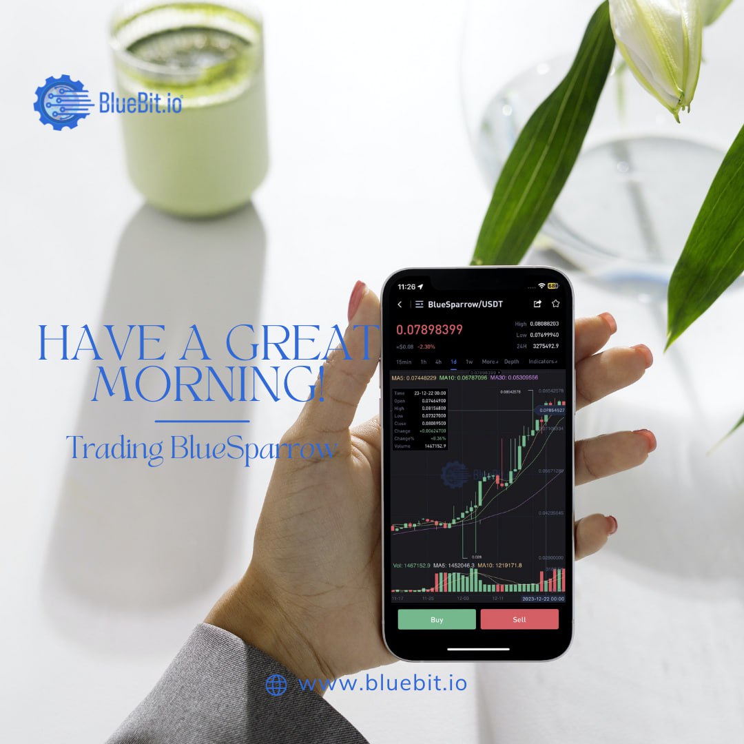 ☀️ Good Morning, BlueBit Traders! ☕️ 

💙 Rise and shine to a new day of exciting opportunities. 🌐

✨ The crypto world never sleeps, and neither do your possibilities with BlueBit Exchange. 🚀

#BlueBit #exchange #trading #Ethereum 
#Bitcoin #goodmorning #DeFi #Blockchain