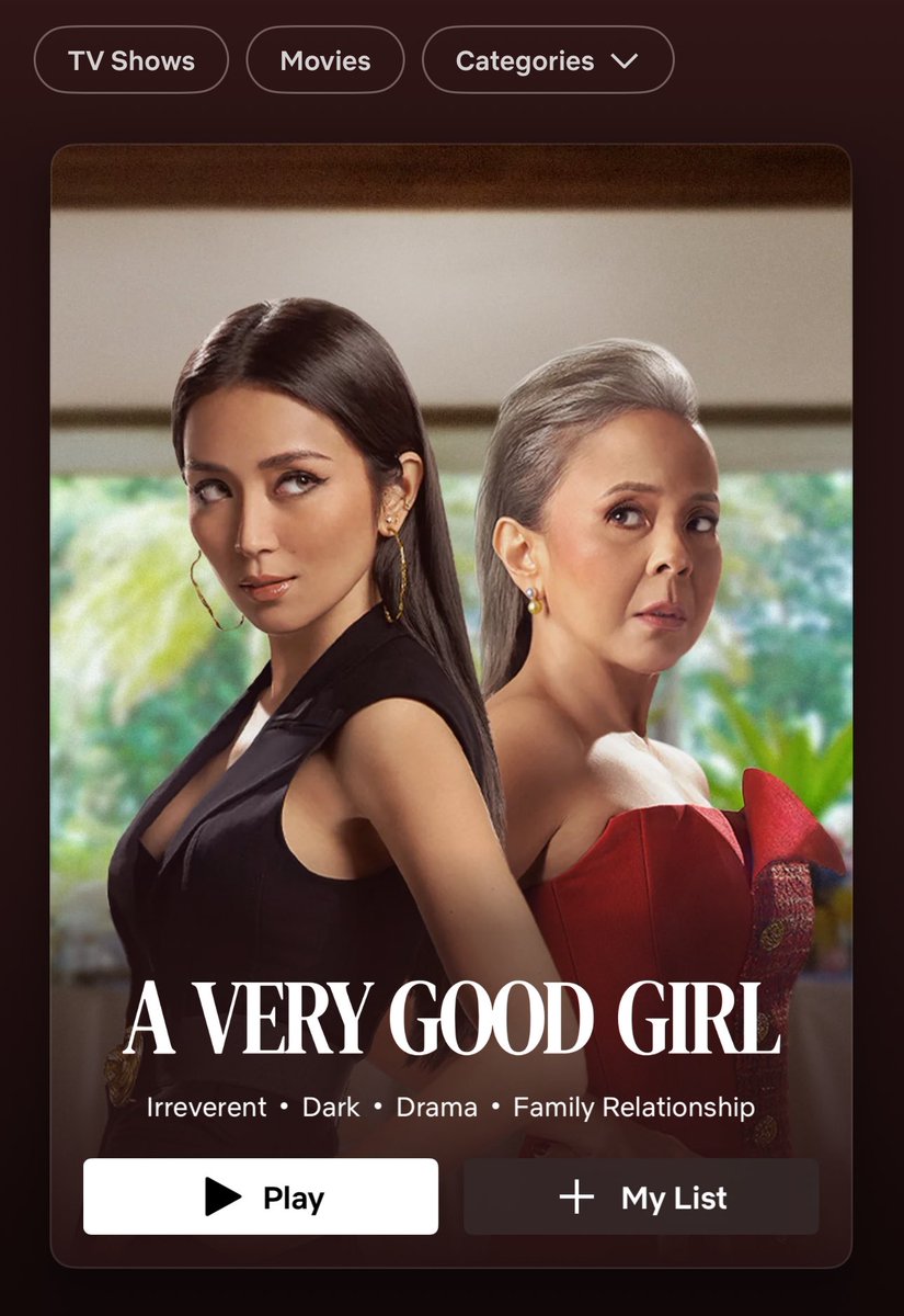 the u̶n̶mothering continues on <a href="/Netflix_PH/">Netflix Philippines</a> 🍷

#AVeryGoodGirl