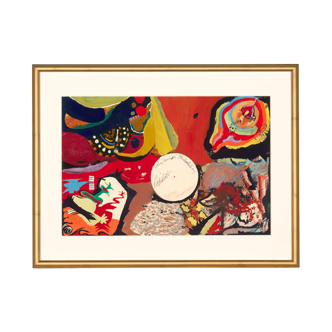 #LOFFICIELart ：世上唯一一幅由 The Beatles 四位成員共同創作的畫作將公開拍賣！ @thebeatles  於 1966 年在東京舉行巡迴演出期間，使用亞克力顏料與水彩共同創作了色彩繽紛的畫作，此幅無題作品通常被稱為《Images of a Woman》並將於 2 月 1 日在佳士得 @christiesinc 進行拍賣。

#TheBeatles