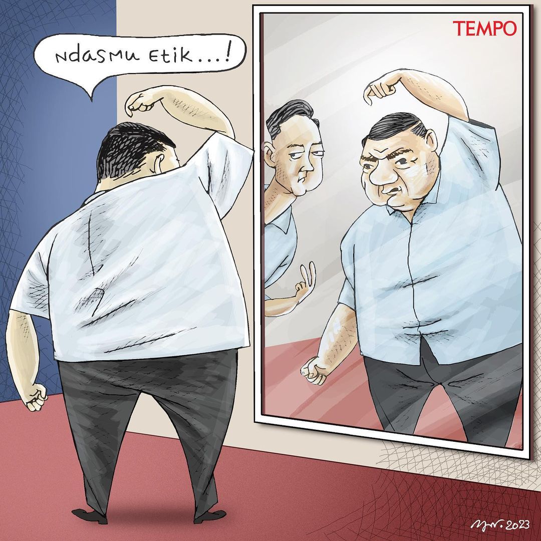 Ndasmu Etik, Kata Prabowo Subianto

Kartun Yuyun Nurrachman.

#KartunTempo #KartunMajalahTempo #MajalahTempo