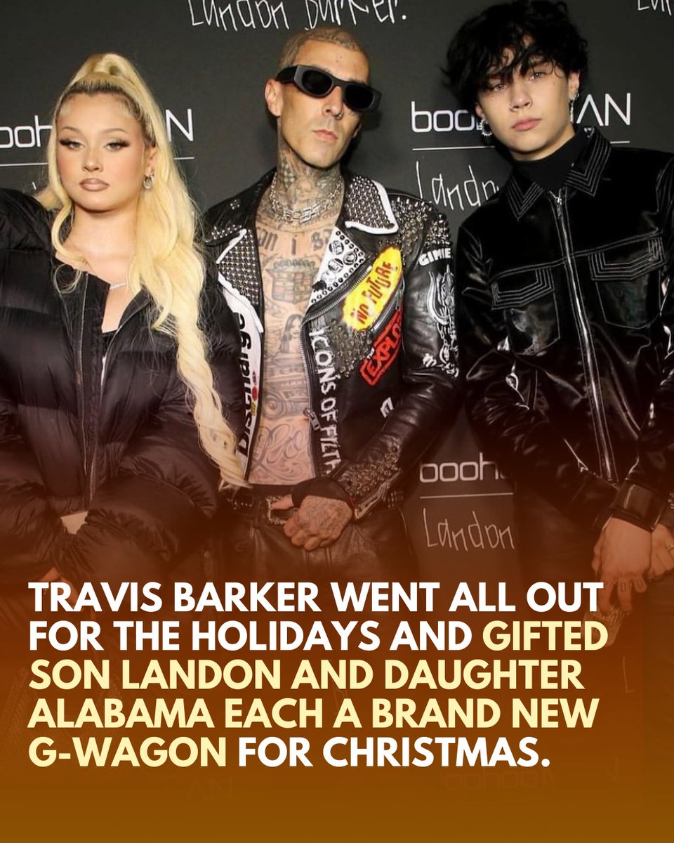 DuonoeDitOlub's tweet image. The coolest father won his children's hearts with this grand gesture... 😍

#TravisBarker #LandonBarker #Alabama #kourtneykardashian #Christmasgifts #KimKardashian #TheKardashians