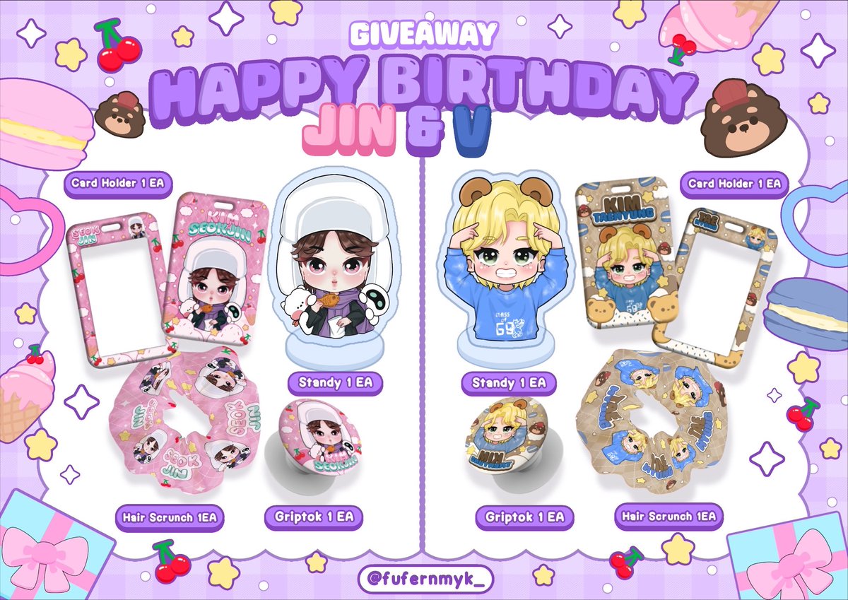 🐹 เปิดหาร 𝗚𝗶𝘃𝗲𝗮𝘄𝗮𝘆 𝗝𝗜𝗡 & 𝗩 🐻

🌷 𝗣𝗹𝘀 𝗿𝘁 𝗿𝗮𝗻𝗱𝗼𝗺 𝟭 𝘀𝗲𝘁 

💜เซ็ตละ 69 บาท/ เมมเบอร์ 

🔖 ปิดฟอร์ม 2 มกราคม 67 เวลา 20:00 น. 

สอบถามเพิ่มเติม DM ค่ะ 

ฟอร์มหาร *
docs.google.com/forms/d/1E-m_u… 

#ตลาดนัดบังทัน 
#HappySeokjinDay 
#HappyTaehyungDay