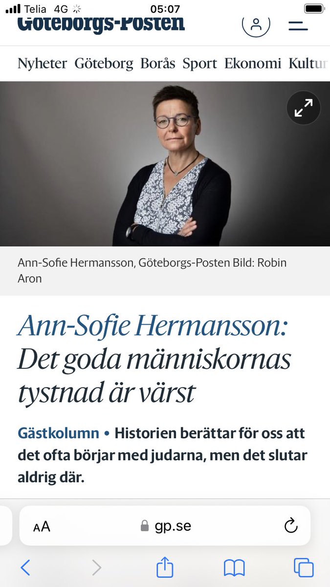 Om att våga vara den vuxne i rummet.  gp.se/ledare/gastkol…