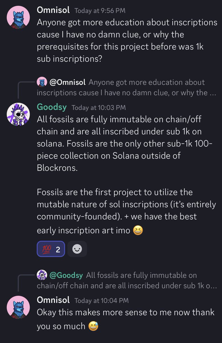 For anyone wondering what makes <a href="/FossilsOnChain/">Fossils 💀</a> so unique &amp; historical as a solana collection read this post by <a href="/0xGoods/">Goodsy</a>