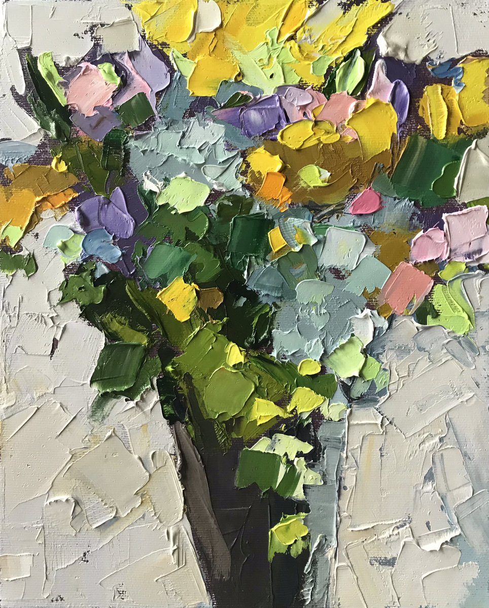 🎨 by Mark Grantham 

#floralartwork #paletteknife